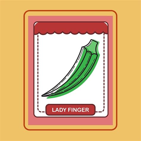 Premium Vector Flashcard Lady Finger