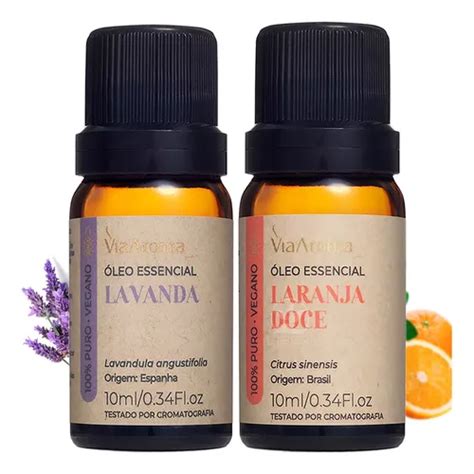 Kit De Aceites Esenciales De Lavanda Y Naranja Dulce Puros