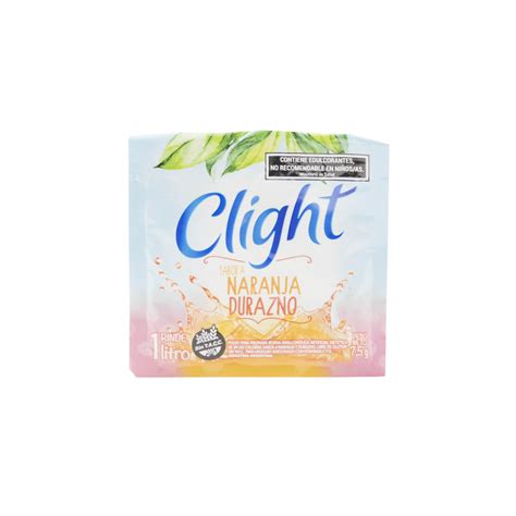 CLIGHT JUGO EN POLVO SABOR NARANJA DURAZNO 7 5 GR Superseis Online