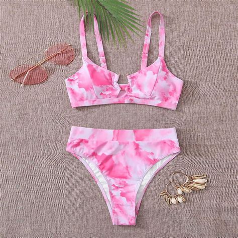 40 Tie Dye Print Swimwear Sexy Brazilian Bikini S Vicedeal