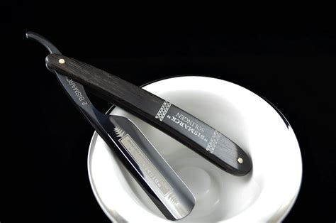 Dovo Bismarck 6 8 Pakkawood Straight Razor Black Finish The Classic Edge Shaving Store