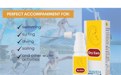 Naveh Pharma Dry Ears Swimmers Ear Drops Spray Ear Drying Drops For