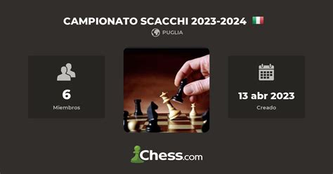 CAMPIONATO SCACCHI 2023 2024 Club De Ajedrez Chess