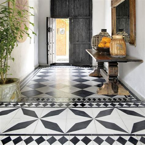 Black Diamond Encaustic Cement Tile Otto Tiles Design