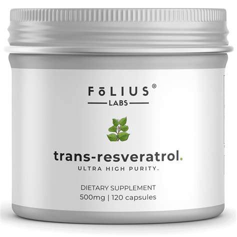 FOLIUS LABS Ultra High Purity Resveratrol Capsules 99 Trans