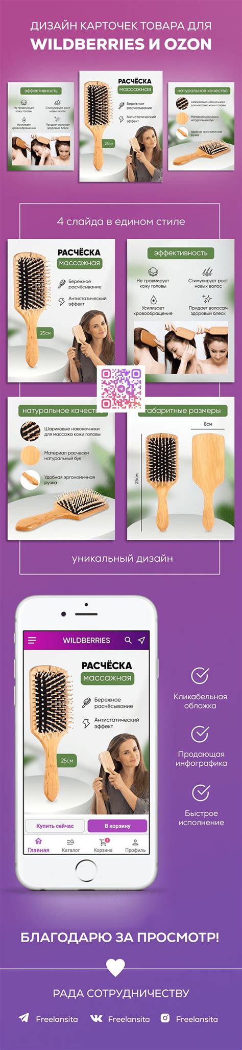Инфографика карточки товара для Вайлдберриз | Infographic design, Web ...