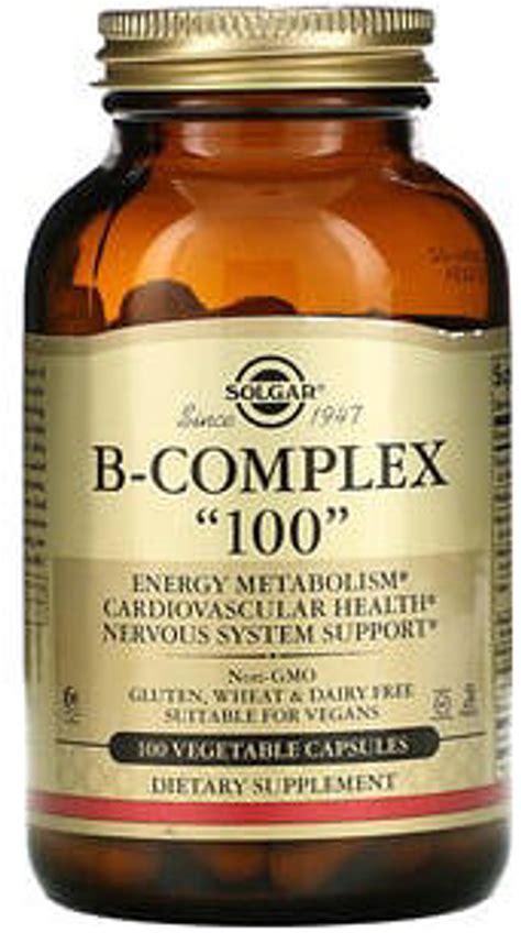 Solgar B Complex 100 Vegetable Capsules 100