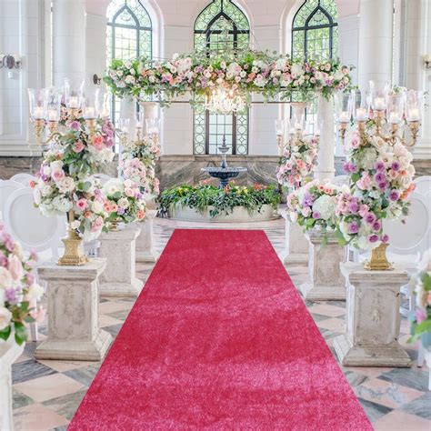 Hot Pink Aisle Runner For Wedding Ceremony 2ftx15ft Bridal Wedding