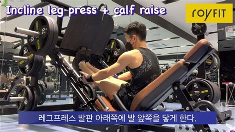 레그프레스카프레이즈 Incline Leg Press Calf Raise Youtube