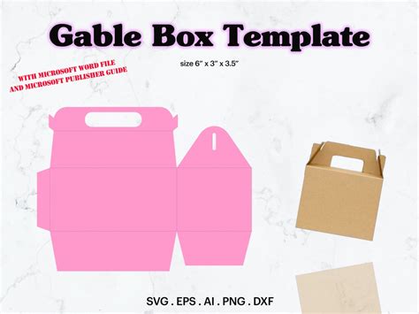 Gable Box Template Svg Gable Box Size X X Template Seamless