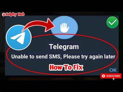 Fix Unable To Send Sms Please Try Again Later Telegram How To Fix