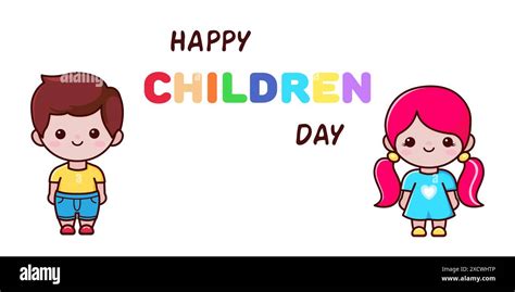 Happy Childrens Day Poster. Vector illustration Stock Vector Image ...