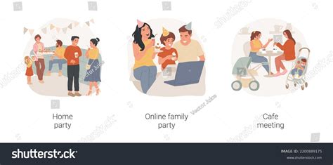 Friends Gathering Isolated Cartoon Vector Illustration Stock Vector ...