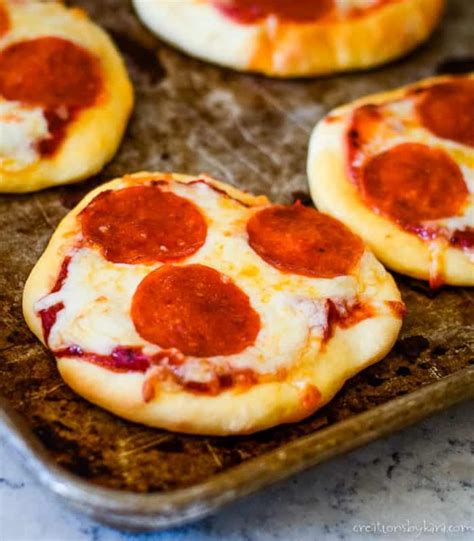 Mini Pizza With Pizza Crust And Sauce Creations By Kara