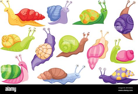 Wet Snails Stock Vector Images Alamy