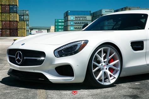 Revamped Mercedes Amg Gts Featuring Vossen Wheels Fitted With Red Brake