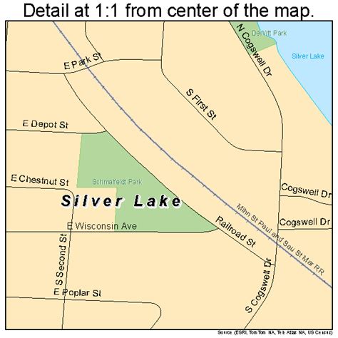 Silver Lake Wisconsin Street Map 5574025