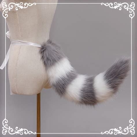 Купить Моделирование Зверь хвост Вручную енот хвост кольцо Пятна хвост ...