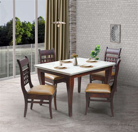 Azera 4 Seater Dining Table Set | Damro