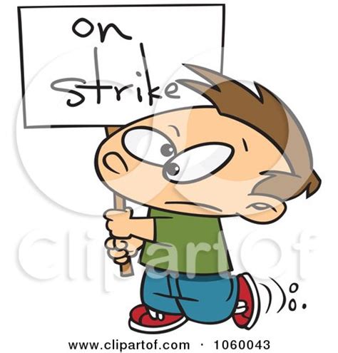 Royalty-Free (RF) Boy On Strike Clipart, Illustrations, Vector Graphics #1