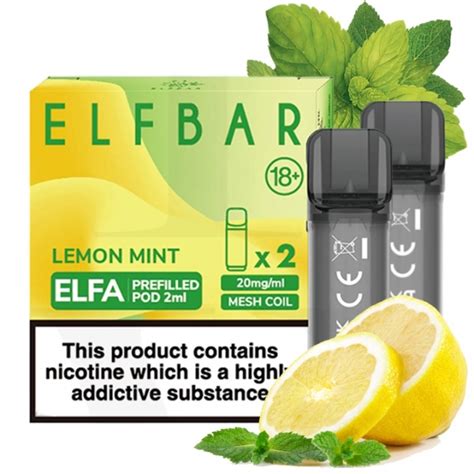 Elf Bar Elfa Pod Lemon Mint City Vape Nikotin Mg