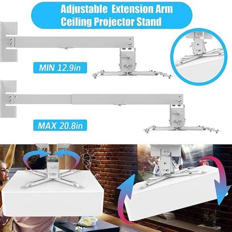 Hurrise Support De Plafond Pour Projecteur Support De Projecteur