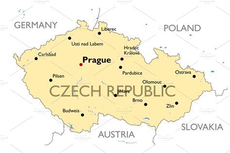 Czech Republic map | Custom-Designed Illustrations ~ Creative Market