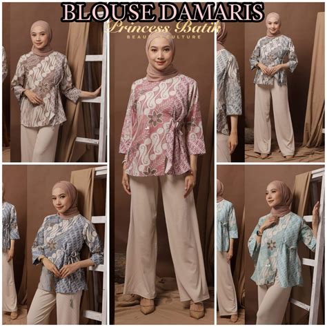 Jual Ready Stock Blus Damaris Batik Cantik Jawa Etnik Khas Solo Blus