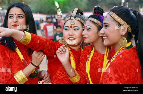 Gandhinagar India March 9 2018 Sikkim Girls From Nepalese
