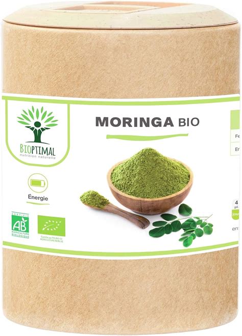 Moringa Bio Bioptimal Complément alimentaire Poudre de Moringa