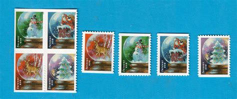 5816 5819 Snow Globes BLOCK SINGLES 2023 MNH United States