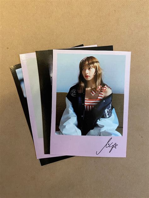 BLACKPINK LISA Signature Polaroids Black and Pink | Etsy