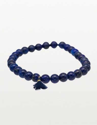 Bracelet En Pierre Naturelle De Lapis Lazuli De Mm