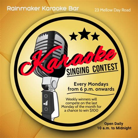 Copy Of Karaoke Singing Contest Template Postermywall