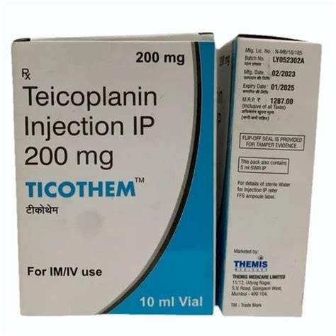 Mg Teicoplanin Injection Ip At Rs Piece T Planin Injection In