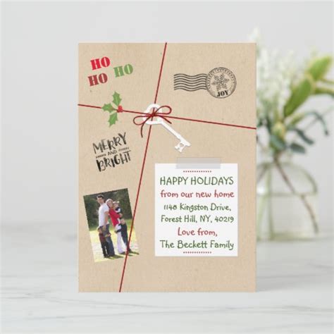 Christmas Delivery New Home Holiday Moving Cards | Zazzle