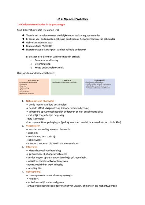 Les 2 Algemene Psychologie LES 2 Algemene Psychologie 1