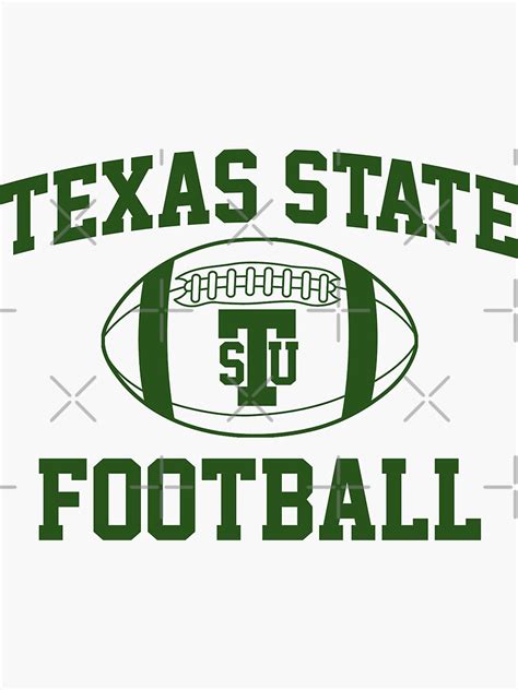 Texas State Football Sticker For Sale By Teearcade84 Redbubble