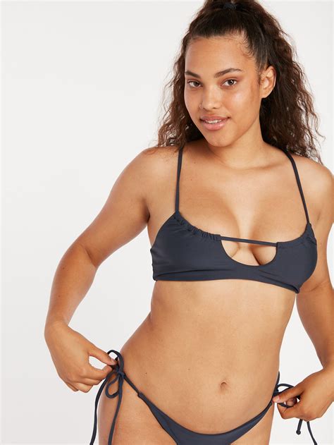 Simply Seamless Scoop Bikini Top Midnight Blue Volcom Us