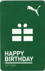 Gift Card: Green Happy Birthday (PUMA, Australia(Birthday) Col:AUS-PUMA ...