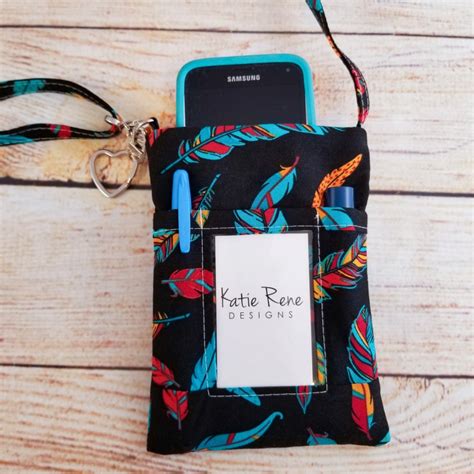 Crossbody Lanyard Feathers Katie Rene Designs