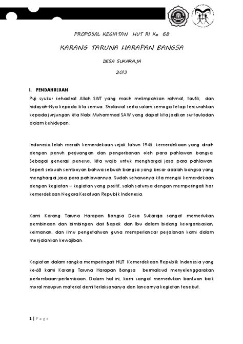 Proposal 17 Agustus Karang Taruna