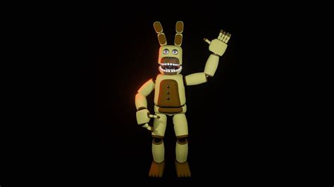 Stylized Springbonnie Speedmodel Time Lapse Modeling Rigging Texturing