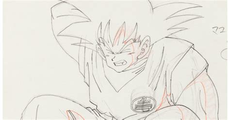 You Can Own This Original Dragon Ball Z Animation Drawing Of Goku