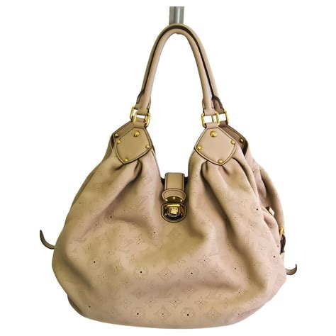 Louis Vuitton Mahina Beige Leder Ref 568148 Joli Closet