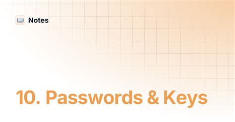 passwords keys notes