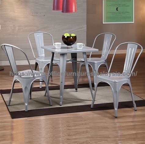 2 ft Industrial Style Metal Dining Set - Dining Room Set Cheap Malaysia