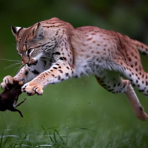 Premium AI Image | Lynx hunting