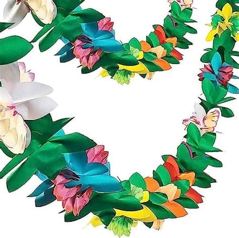 Amazon KESOTE 3 Pack Tropical Paper Flower Garland Luau Party