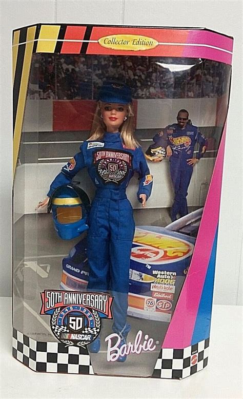 Nascar Barbie Doll Nrfb Th Anniversary Mattel Collector S Ed